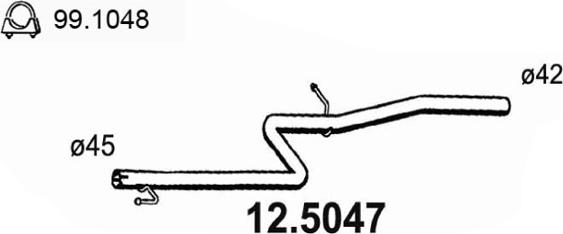 ASSO 12.5047 - Izplūdes caurule autodraugiem.lv