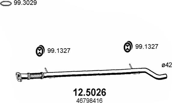ASSO 12.5026 - Izplūdes caurule autodraugiem.lv