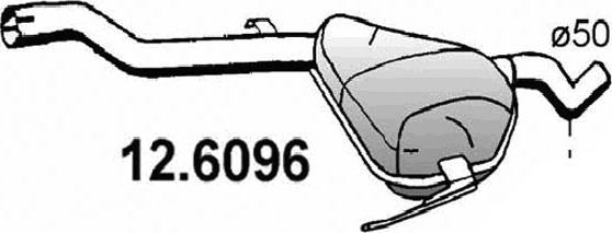 ASSO 12.6096 - Vidējais izpl. gāzu trokšņa slāpētājs autodraugiem.lv