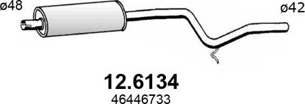 ASSO 12.6134 - Vidējais izpl. gāzu trokšņa slāpētājs autodraugiem.lv