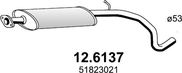 ASSO 12.6137 - Vidējais izpl. gāzu trokšņa slāpētājs autodraugiem.lv