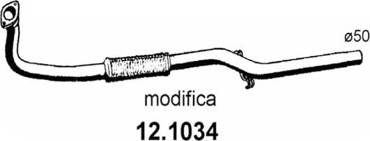 ASSO 12.1034 - Izplūdes caurule autodraugiem.lv