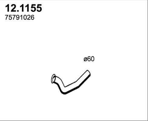 ASSO 12.1155 - Izplūdes caurule autodraugiem.lv