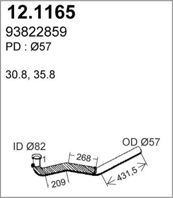 ASSO 12.1165 - Izplūdes caurule autodraugiem.lv