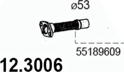 ASSO 12.3006 - Izplūdes caurule autodraugiem.lv