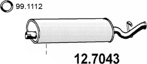 ASSO 12.7043 - Izplūdes gāzu trokšņa slāpētājs (pēdējais) autodraugiem.lv
