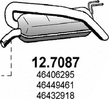 ASSO 12.7087 - Izplūdes gāzu trokšņa slāpētājs (pēdējais) autodraugiem.lv