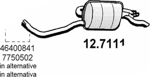 ASSO 12.7111 - Izplūdes gāzu trokšņa slāpētājs (pēdējais) autodraugiem.lv