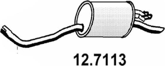 ASSO 12.7113 - Izplūdes gāzu trokšņa slāpētājs (pēdējais) autodraugiem.lv