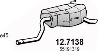ASSO 12.7138 - Izplūdes gāzu trokšņa slāpētājs (pēdējais) autodraugiem.lv