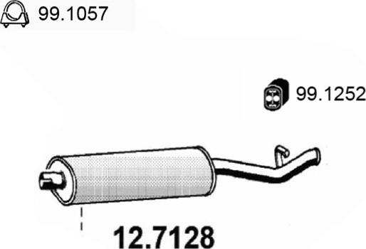ASSO 12.7128 - Izplūdes gāzu trokšņa slāpētājs (pēdējais) autodraugiem.lv