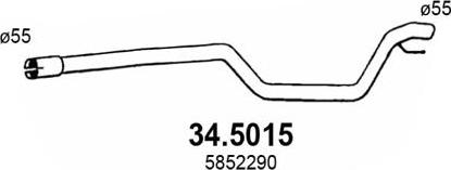 ASSO 34.5015 - Izplūdes caurule autodraugiem.lv