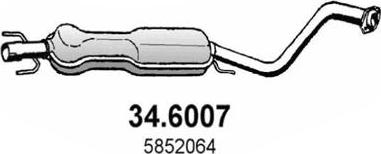ASSO 34.6007 - Vidējais izpl. gāzu trokšņa slāpētājs autodraugiem.lv