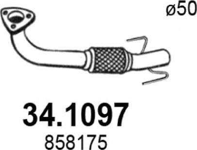 ASSO 34.1097 - Izplūdes caurule autodraugiem.lv