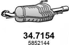 ASSO 34.7154 - Izplūdes gāzu trokšņa slāpētājs (pēdējais) autodraugiem.lv