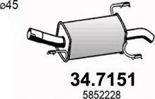 ASSO 34.7151 - Izplūdes gāzu trokšņa slāpētājs (pēdējais) autodraugiem.lv