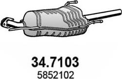 ASSO 34.7103 - Izplūdes gāzu trokšņa slāpētājs (pēdējais) autodraugiem.lv