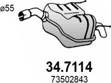 ASSO 34.7114 - Izplūdes gāzu trokšņa slāpētājs (pēdējais) autodraugiem.lv