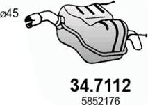 ASSO 34.7112 - Izplūdes gāzu trokšņa slāpētājs (pēdējais) autodraugiem.lv