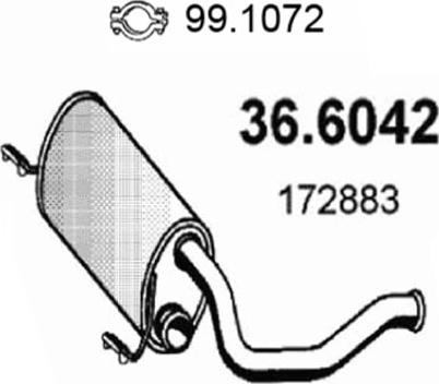 ASSO 36.6042 - Vidējais izpl. gāzu trokšņa slāpētājs autodraugiem.lv