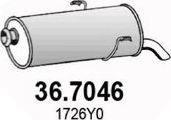 ASSO 36.7046 - Izplūdes gāzu trokšņa slāpētājs (pēdējais) autodraugiem.lv