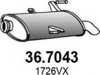 ASSO 36.7043 - Izplūdes gāzu trokšņa slāpētājs (pēdējais) autodraugiem.lv