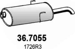 ASSO 36.7055 - Izplūdes gāzu trokšņa slāpētājs (pēdējais) autodraugiem.lv