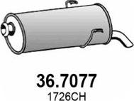 ASSO 36.7077 - Izplūdes gāzu trokšņa slāpētājs (pēdējais) autodraugiem.lv