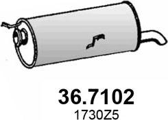 ASSO 36.7102 - Izplūdes gāzu trokšņa slāpētājs (pēdējais) autodraugiem.lv