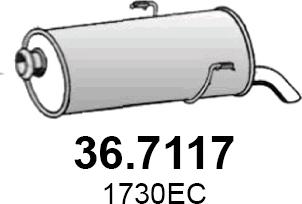 ASSO 36.7117 - Izplūdes gāzu trokšņa slāpētājs (pēdējais) autodraugiem.lv
