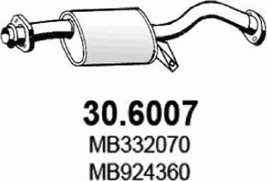 ASSO 30.6007 - Vidējais izpl. gāzu trokšņa slāpētājs autodraugiem.lv