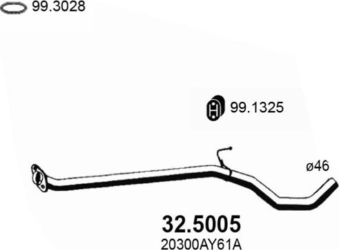 ASSO 32.5005 - Izplūdes caurule autodraugiem.lv