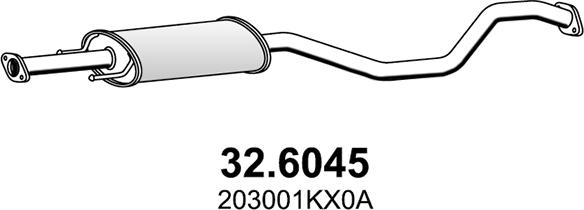 ASSO 32.6045 - Vidējais izpl. gāzu trokšņa slāpētājs autodraugiem.lv