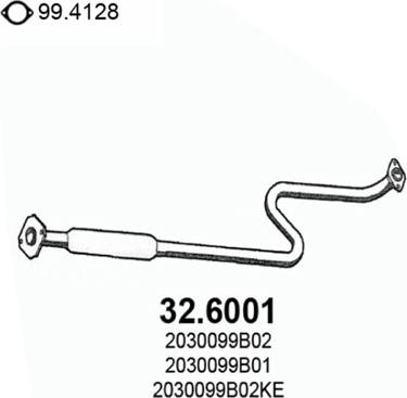 ASSO 32.6001 - Vidējais izpl. gāzu trokšņa slāpētājs autodraugiem.lv