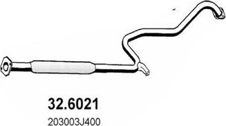 ASSO 32.6021 - Vidējais izpl. gāzu trokšņa slāpētājs autodraugiem.lv