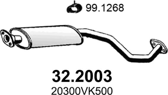 ASSO 32.2003 - Izplūdes gāzu priekšslāpētājs autodraugiem.lv