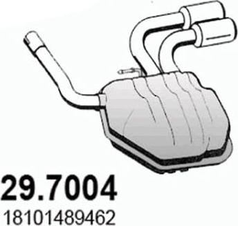 ASSO 29.7004 - Izplūdes gāzu trokšņa slāpētājs (pēdējais) autodraugiem.lv