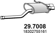 ASSO 29.7008 - Izplūdes gāzu trokšņa slāpētājs (pēdējais) autodraugiem.lv