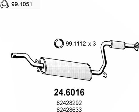 ASSO 24.6016 - Vidējais izpl. gāzu trokšņa slāpētājs autodraugiem.lv