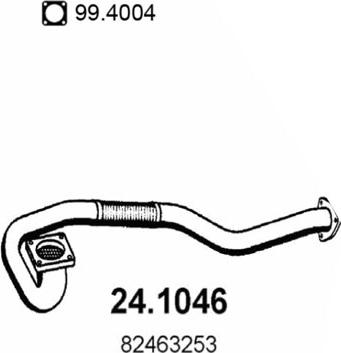 ASSO 24.1046 - Izplūdes caurule autodraugiem.lv