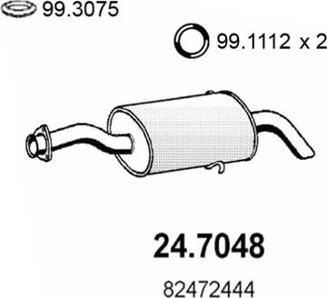 ASSO 24.7048 - Izplūdes gāzu trokšņa slāpētājs (pēdējais) autodraugiem.lv