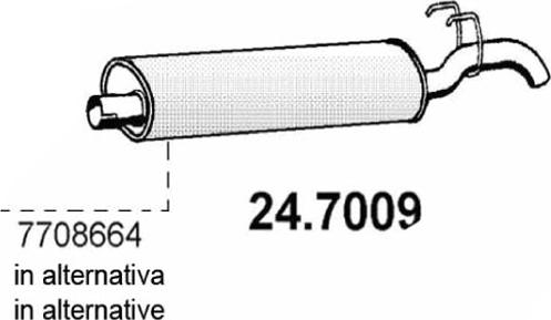 ASSO 24.7009 - Izplūdes gāzu trokšņa slāpētājs (pēdējais) autodraugiem.lv