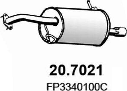 ASSO 20.7021 - Izplūdes gāzu trokšņa slāpētājs (pēdējais) autodraugiem.lv