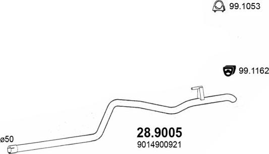 ASSO 28.9005 - Izplūdes caurule autodraugiem.lv