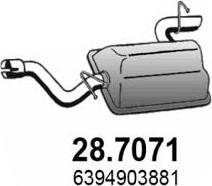 ASSO 28.7071 - Izplūdes gāzu trokšņa slāpētājs (pēdējais) autodraugiem.lv