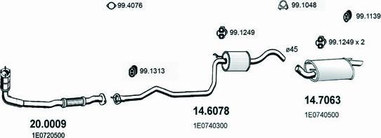 ASSO ART1486 - Izplūdes gāzu sistēma autodraugiem.lv