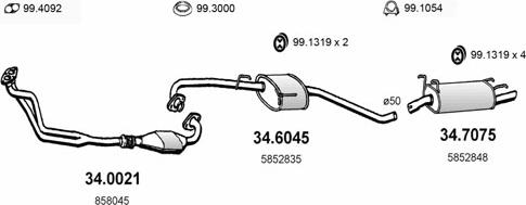 ASSO ART1655 - Izplūdes gāzu sistēma autodraugiem.lv