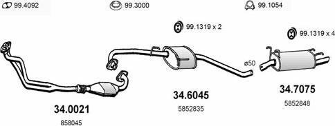 ASSO ART1657 - Izplūdes gāzu sistēma autodraugiem.lv