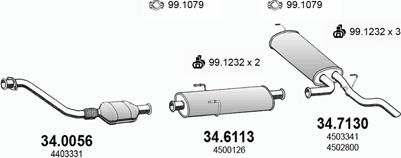 ASSO ART3031 - Izplūdes gāzu sistēma autodraugiem.lv