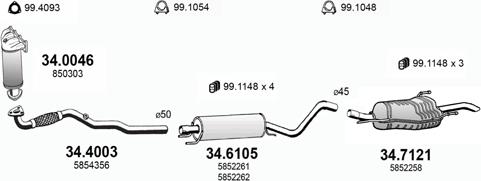 ASSO ART3024 - Izplūdes gāzu sistēma autodraugiem.lv